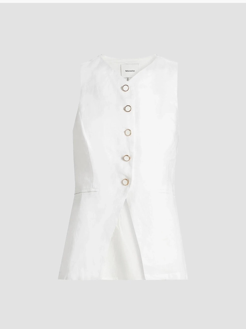 Reformation aspen linen top size 6
